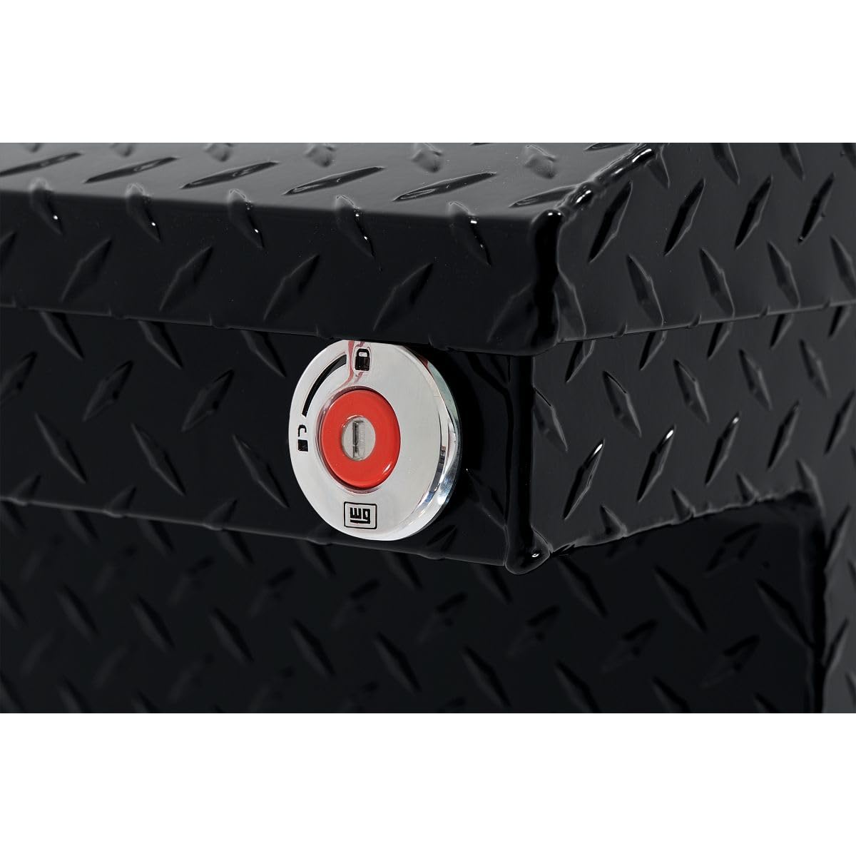 Weather Guard Saddle Box Model 131-5-04, Aluminum, Mid-Size Low Profile, Gloss Black, 8.0 cu ft