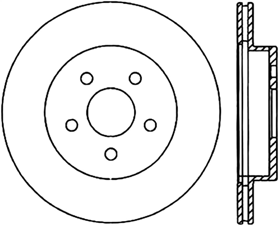 Sport Drilled/Slotted Brake Rotor StopTech 127.62044L (Front and Rear Left), 1 Pack
