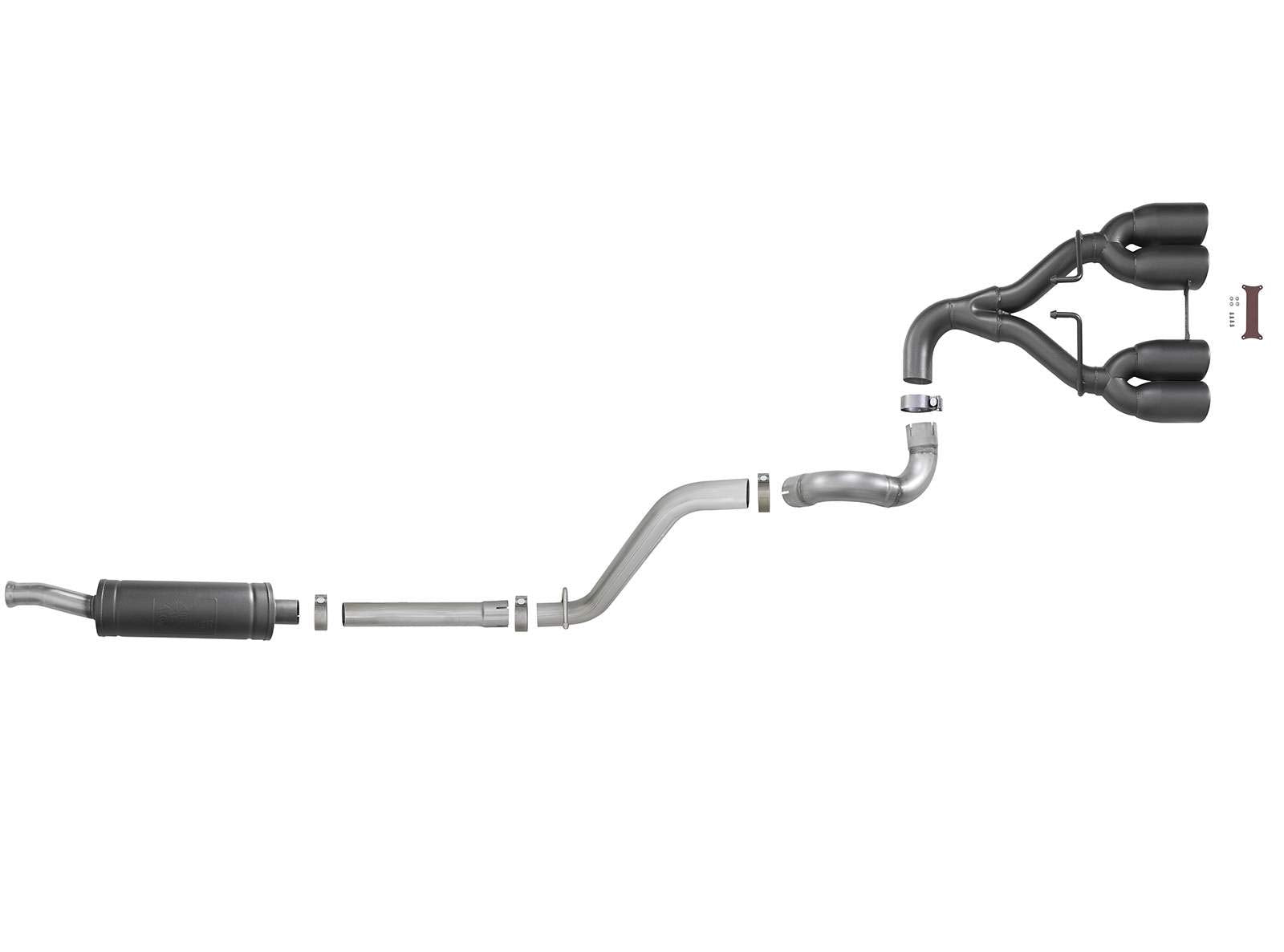 Rebel Series aFe Power 49-38073-B Performance Cat-Back Exhaust System