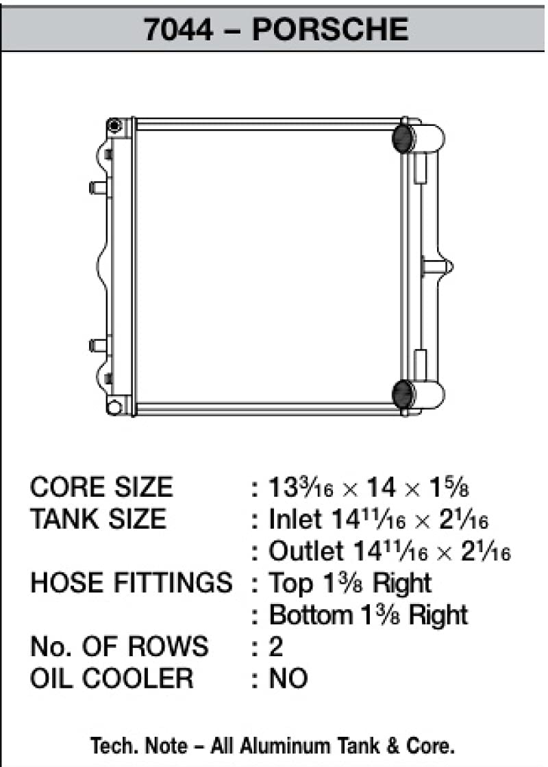 High Performance CSF Radiator 7044