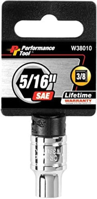 W38010 Performance Tool 6-Point Socket, 3/8-Inch Drive, 5/16