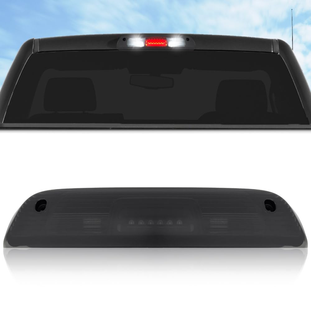 RECON - Fits 2014-2018 Silverado & Sierra (3rd Gen) 1500, 2500, 3500 Ultra High Power Red CREE XML LED 3rd Brake Light with White LED Cargo Lights with Smoked Lens