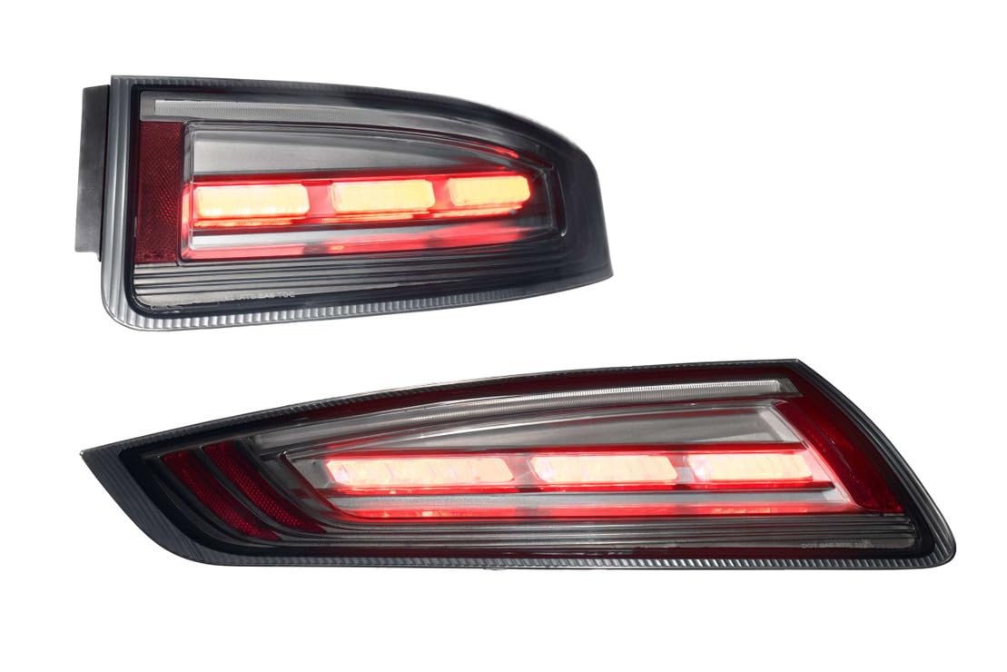 Morimoto XB LED Taillights Porsche 911 Fits 997.1 05-08, Plug and Play LED Taillight Assemblies (Smoked)