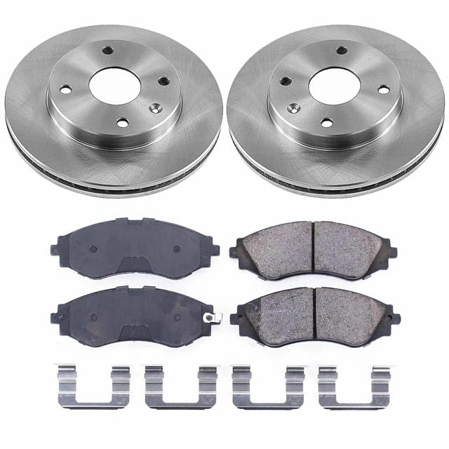 Power Stop Autospecialty KOE5894 Front Replacement Brake Kit-OE Brake Rotors & Ceramic Brake Pads For Suzuki Forenza 2004-2008, Suzuki Reno 2005-2008 [Model Specific]