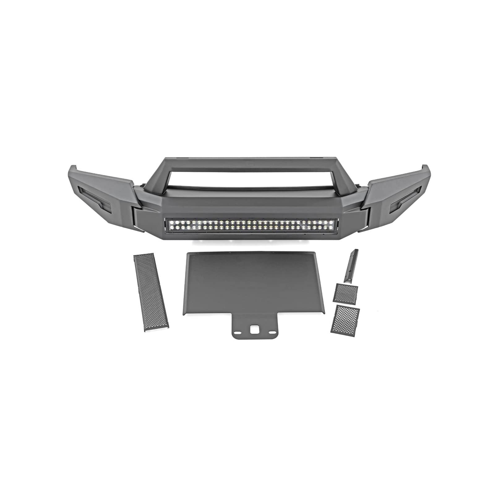 Modular Black Horse Armour II Heavy Duty Front Bumper Matte Black Compatible with 2016-2023 Toyota Tacoma-AFB-TA21-K2