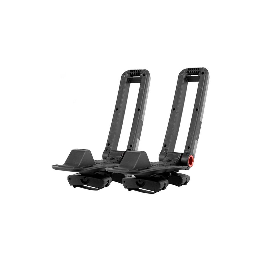 Folding J-Style KUAT Class 4 V2 Kayak Hauling Rack | Durable Rubber-Protected Universal Car SUV Rooftop Crossbar Mounted Boat Transportation System - Gray