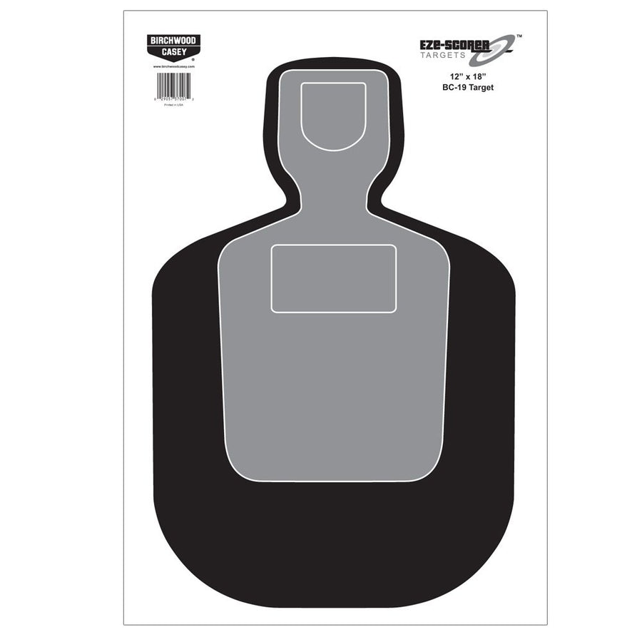 12" x 18" Birchwood Casey Eze-Scorer BC-19 Shoot-Up Brilliant White Paper Targets for Indoor and Outdoor Use, 100 Targets