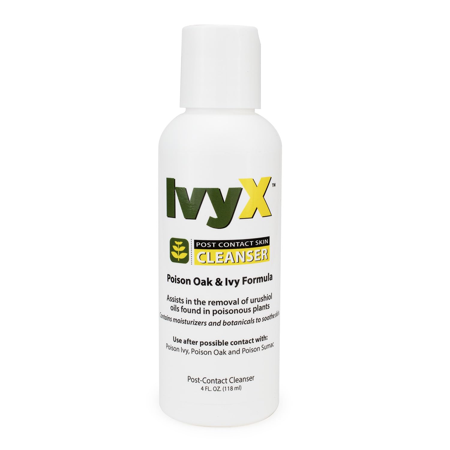 Ivy X CoreTex Post-Contact Poison Ivy Cleanser Lotion - 4oz Bottle of USA-Made Treatment Lotion to Remove Itchy Rashes - Also works on Poison Oak & Sumac Oils