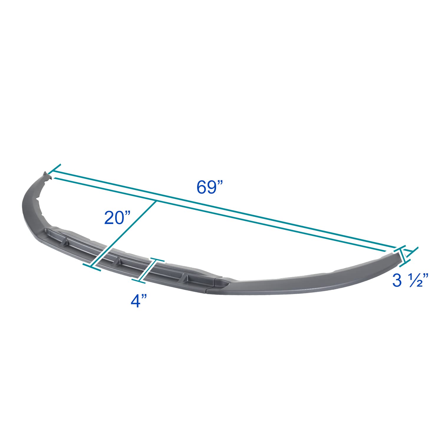 Matte Black Spec-D Tuning Front Bumper Lip Compatible with 2013-2014 Ford Mustang V6/GT/Boss 302