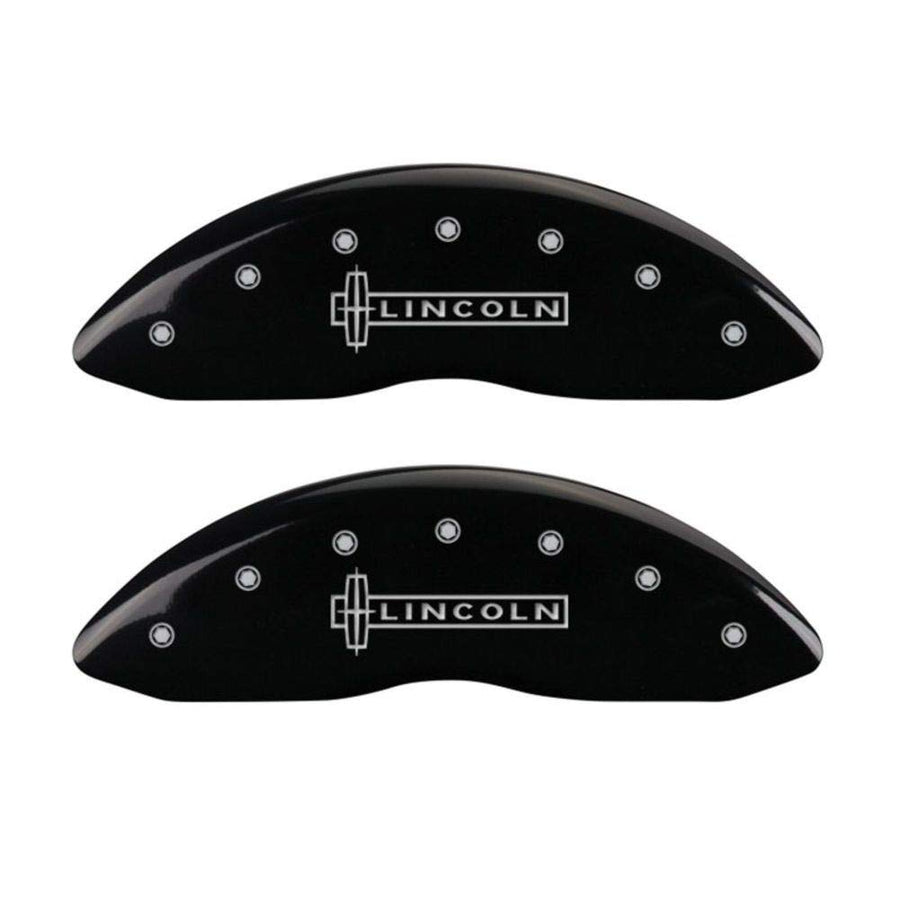 MGP 36022SLC1BK Caliper Covers Black Powder Coat Finish Silver Characters Disc Brake Caliper Cover (Set of 4)