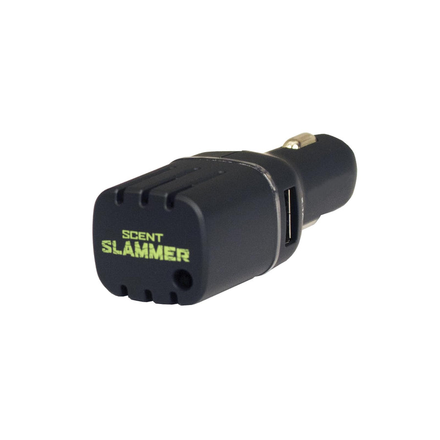 HME Car Air Purifier Scent Slammer with Dual USB Ports | Effective Compact Portable DC Vehicle Dual Ozone Air Cleaner from Smell, Dust & Smoke