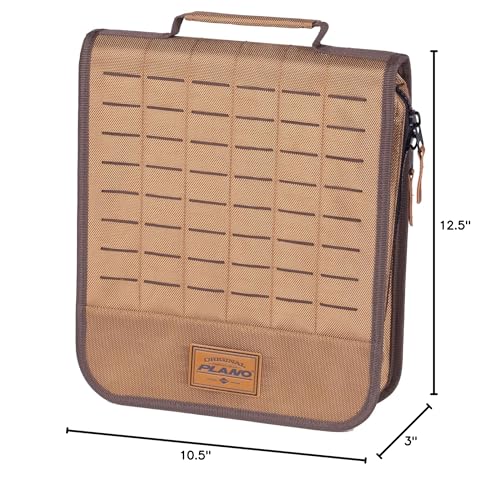 Plano Blade Bag Guide Series, Brown 1680 Denier Fabric, Includes 8 Removable Zip-Seal Organizer Bags, Water-Resistant Soft Storage for Spinner Baits and Blades