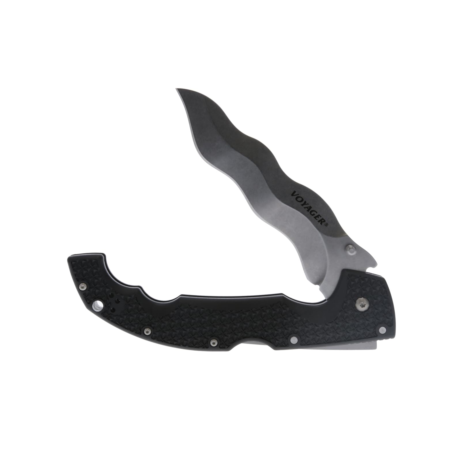 Cold Steel Voyager XL 5.5" AUS10A Razor-Sharp Kris Blade 6.75" Griv-Ex Handle Everyday Carry Tactical Folding Knife with Tri-Ad Lock
