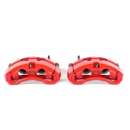 Power Stop S5072 Front Pair of High-Temp Red Powder Coated Calipers For E-150, E-250, E-350 Super Duty, E-450 Super Duty [Model Specific]