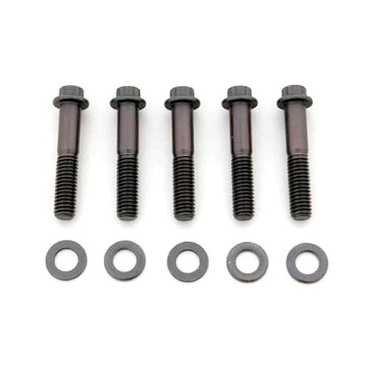 ARP 3/8-24" Black Oxide 2.000" Fine RH Thread 12-Point Bolt with 3/8" Socket and Washer, (Set of 5)