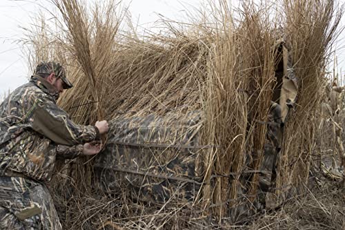 4-Person G-Blind Hunting Blind | Unique G-Shaped Frame Waterfowl Blind in Mossy Oak Shadow Grass Habitats Camo