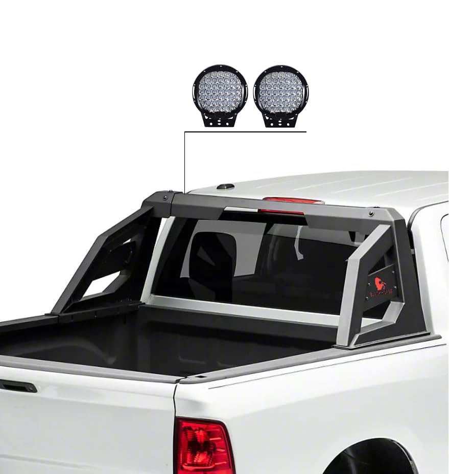 Armour Roll Bar Kit Black Horse for 1/2 Ton Trucks (GMC-Chevrolet-Ford-Dodge) Matte Black RB-AR1B-PL69B