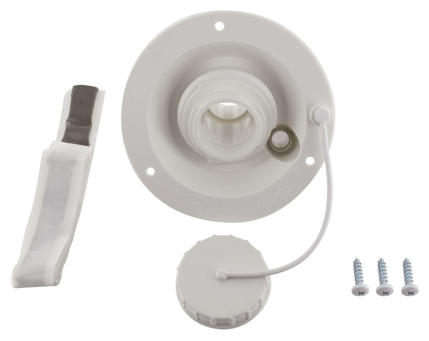 Gravity Water Inlet Valterra A01-2003VP - White (Carded)