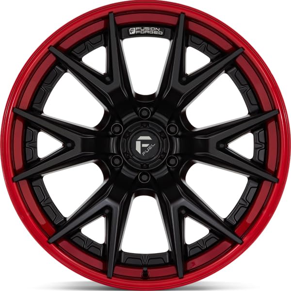 FUEL OFF-ROAD FC402 20X10 CATALYST 6X135 4.79-18mm MATTE BLACK WITH CANDY RED LIP - FC402MQ20106318N