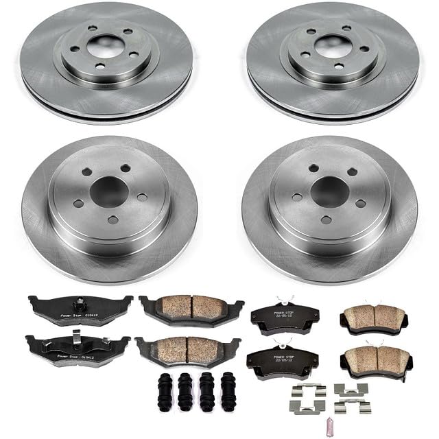 Power Stop Autospecialty KOE6180 Front and Rear Replacement Brake Kit-OE Brake Rotors & Ceramic Brake Pads For Chrysler PT Cruiser 2010 [Model Specific]