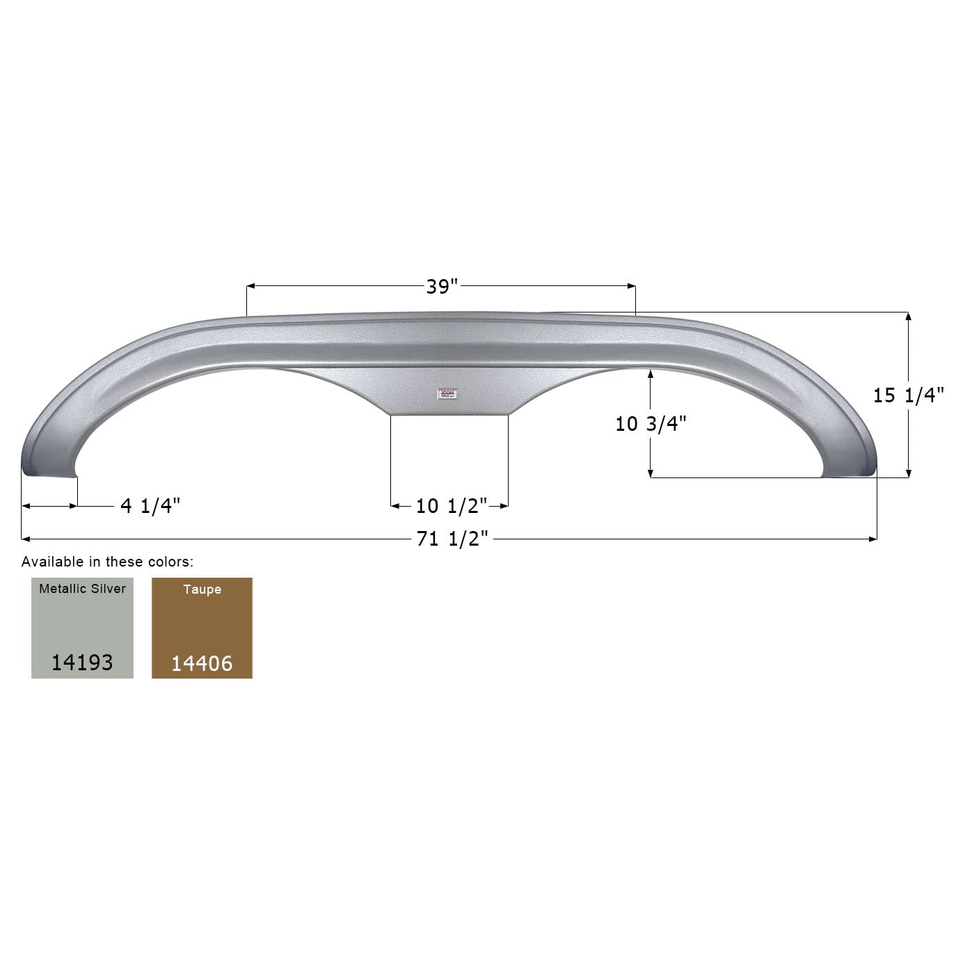 Fender Skirt ICON 14406, Tandem, Holiday Rambler, FS4193, Taupe