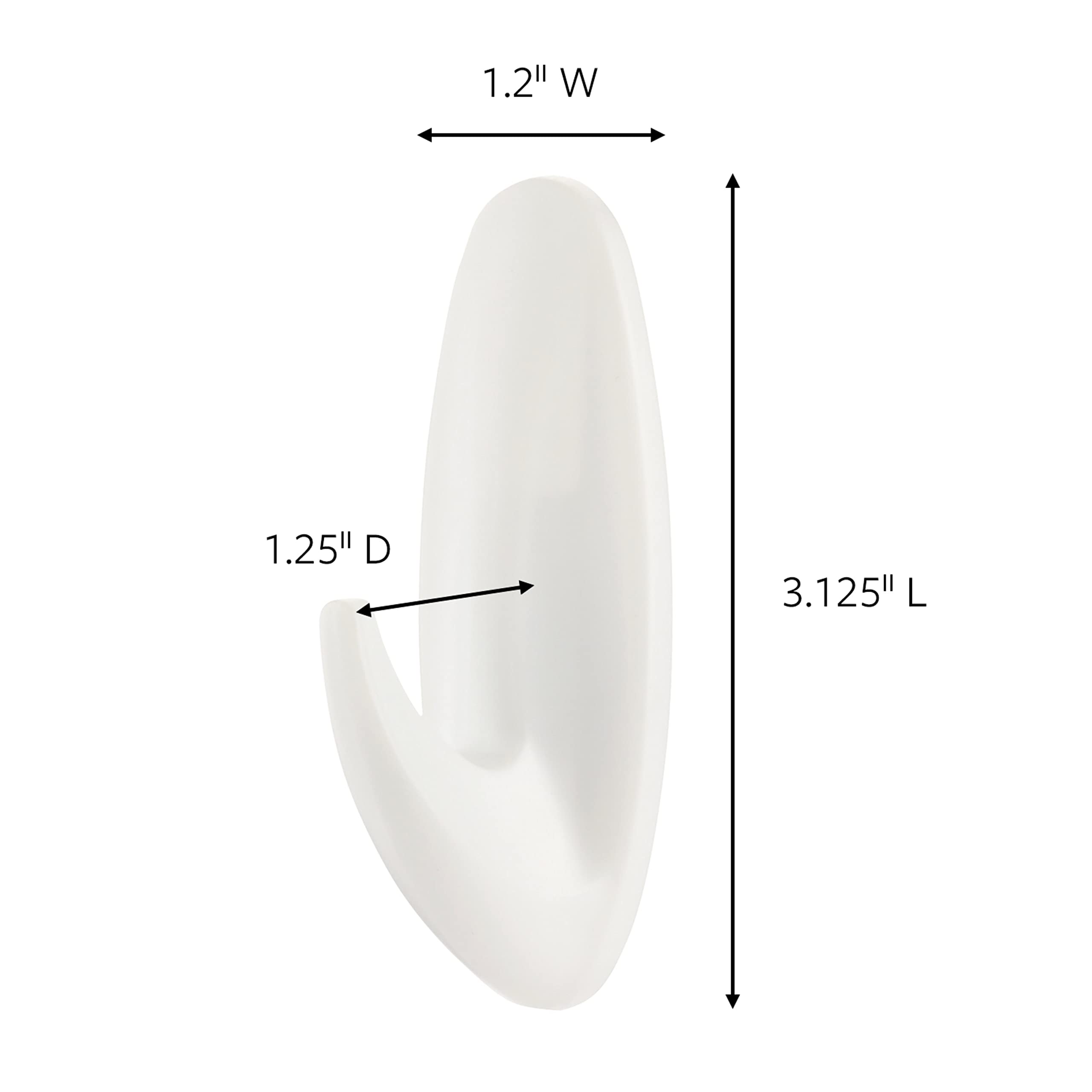 Command Designer Medium Hooks, 2 Hooks and 4 Strips, Damage-Free Hanging Wall Hooks with Adhesive Strips, Adhesive Hooks for Hanging Christmas Decorations, Holds up to 3 lb