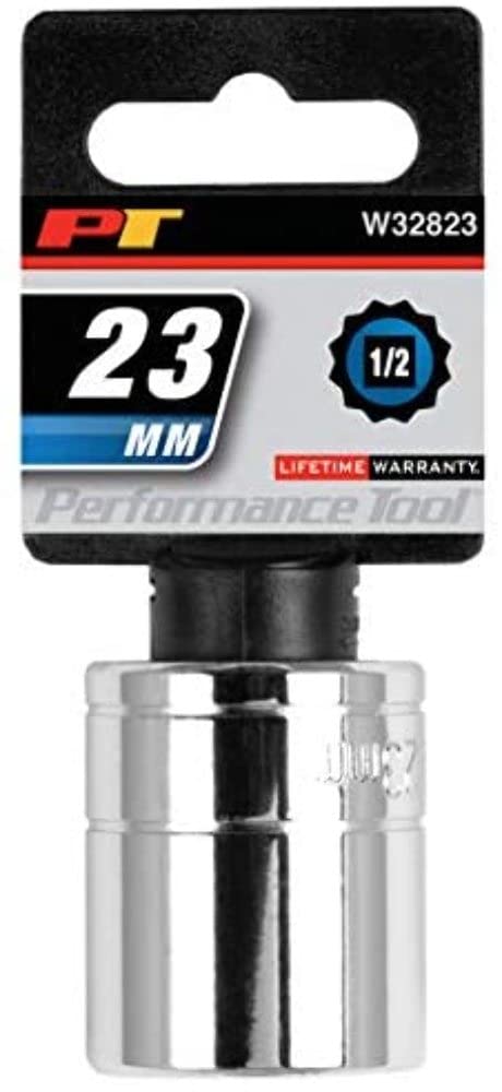 W32823 Performance Tool 1/2 Drive 12-Point Socket, 23mm