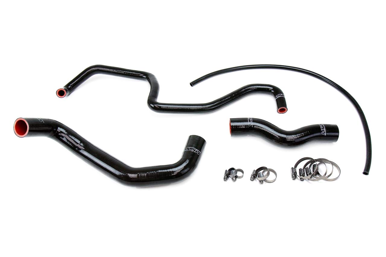 Black HPS 57-1048-BLK-1 Silicone Radiator Coolant Hose Kit
