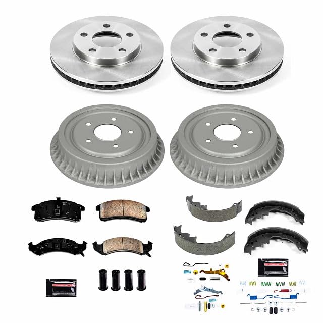Power Stop KOE15440DK Front and Rear Replacement Brake Kit-OE Brake Drums & Ceramic Brake Pads For Chevrolet Camaro 1993, Pontiac Firebird 1993 [Model Specific]