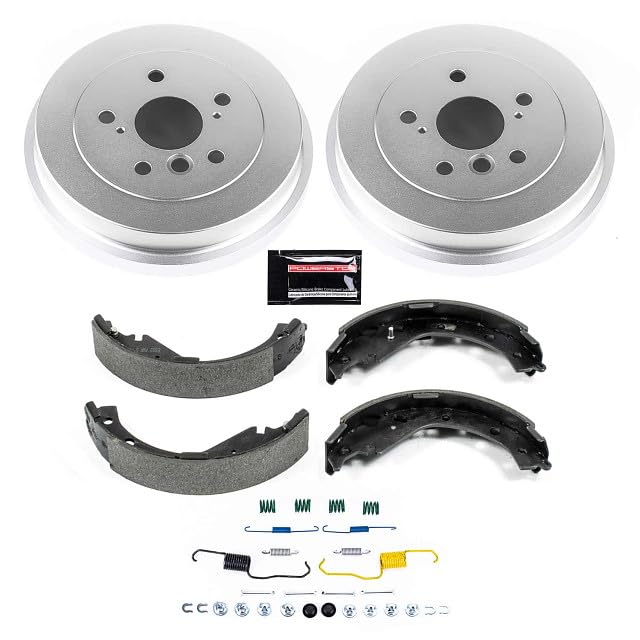 Power Stop KOE15386DK Rear Replacement Brake Kit-OE Brake Drums & Ceramic Brake Pads For Toyota Camry 2005-2006 [Model Specific]