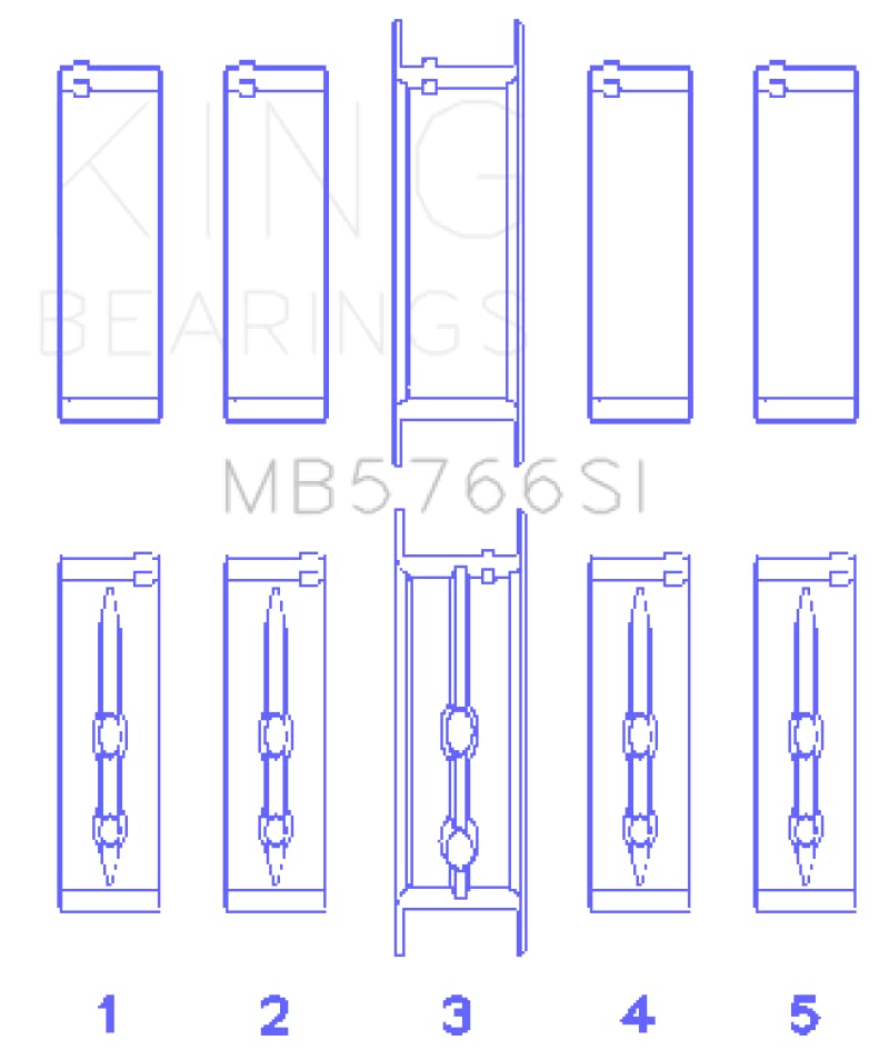 GM King LS1/2/4/6 (Housing Bore +.010) (Size STD) Main Bearing Set