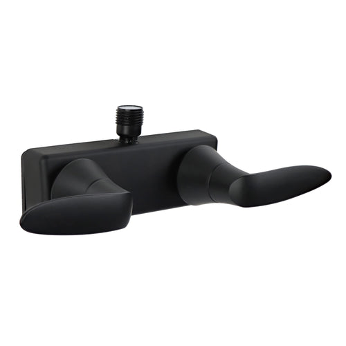 Double Lever Empire Faucets Shower Valve, 1pc - Matte Black RV Bathroom Faucet Valve, Non-Metallic with Vacuum Breaker