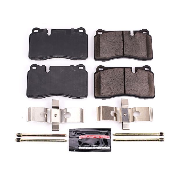 Power Stop Z23-1165 Z23 Evolution Sport Carbon Fiber Infused Ceramic Brake Pads with Hardware For Volkswagen Touareg 2007-2017 [Model Specific]