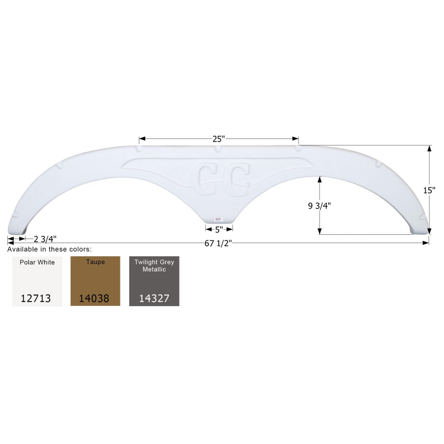 Fender Skirt ICON, Tandem, Forest River, FS2713, Twilight Grey Metallic