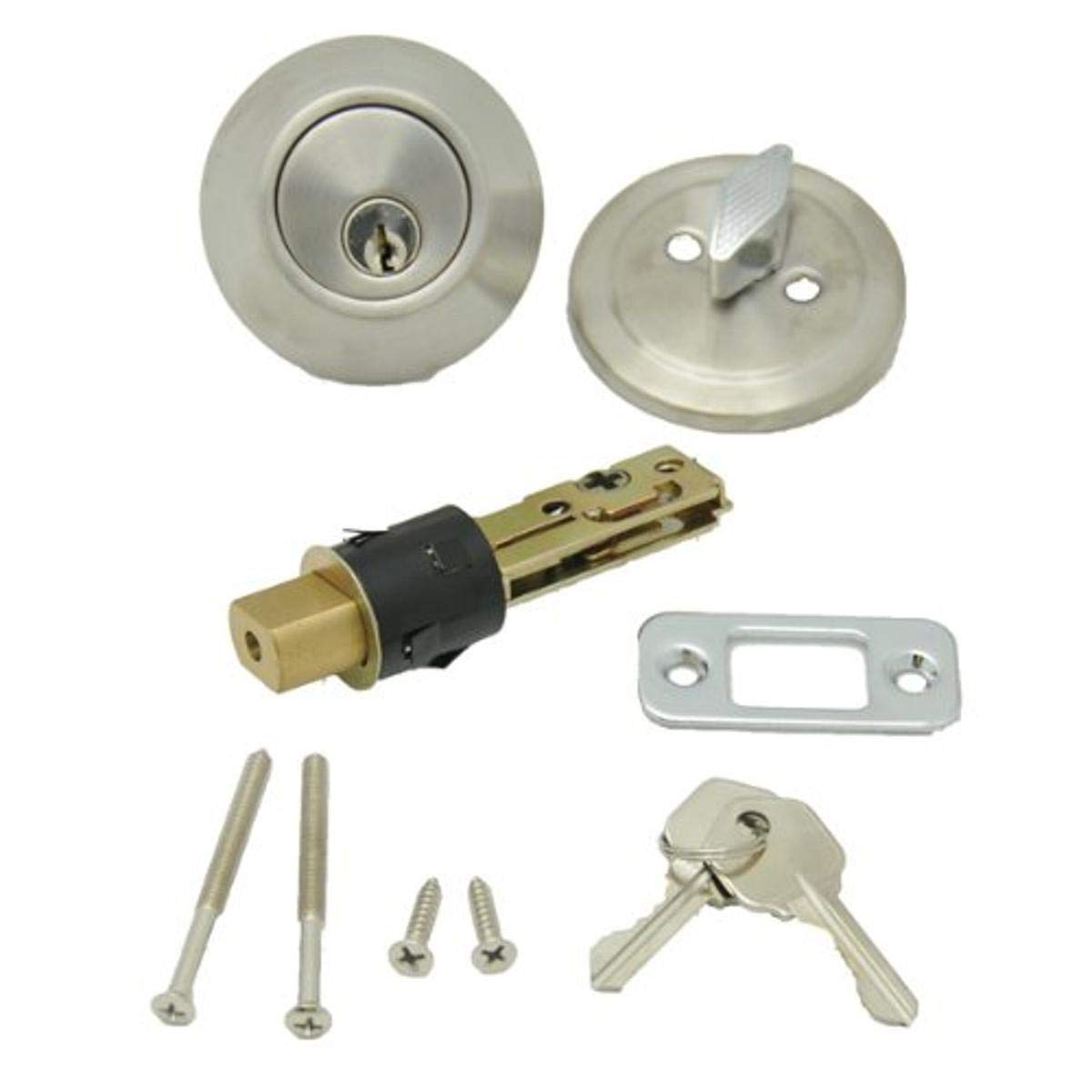 Dead Bolt Lock Set AP Products 013-222-SS, 1" Throw - Stainless Steel, Silver