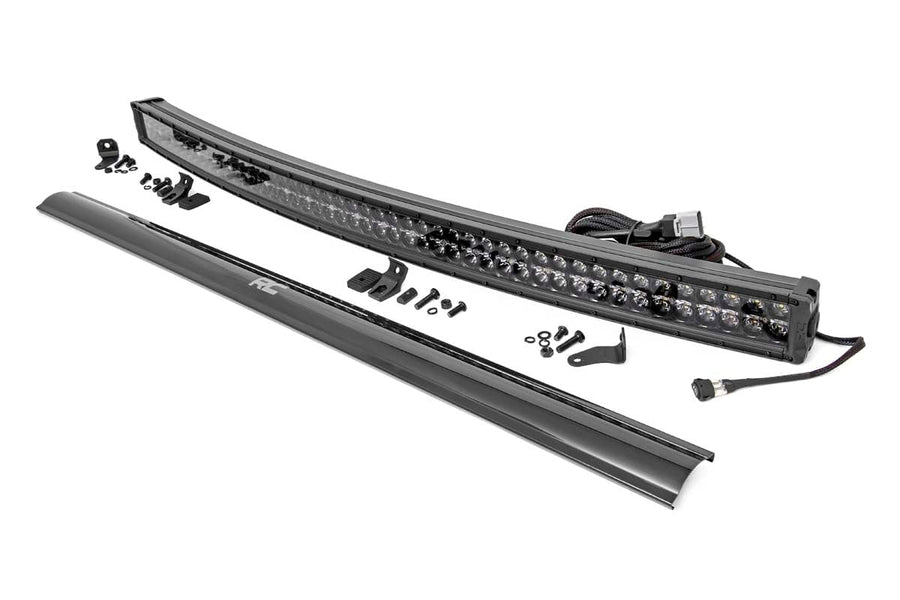50" Rough Country Curved Dual Row LED Light Bar w/White DRL - 43,200 Lumens Cree LEDs, 480W Spot/Flood Combo, Off-Road Waterproof Lighting
