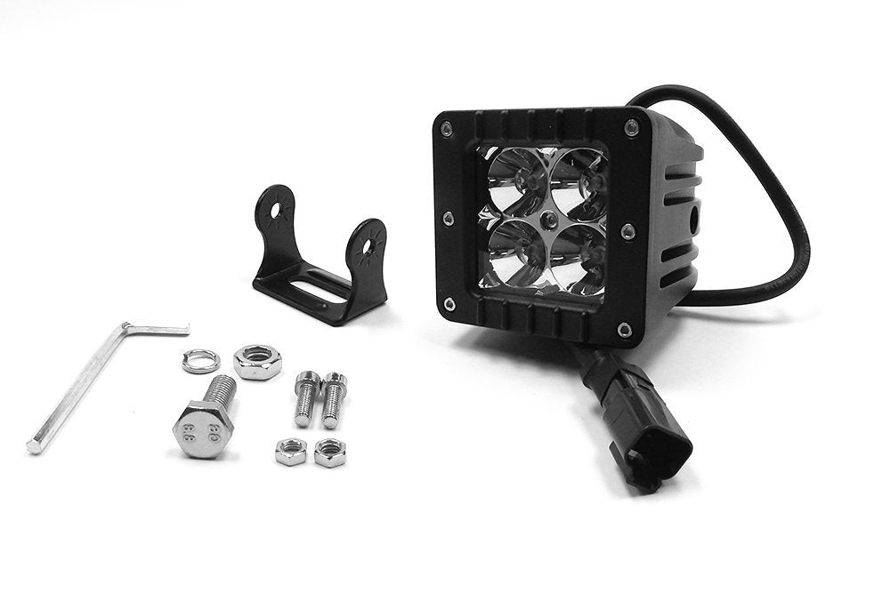 3" x 3" Southern Truck 79911 16W Square LED Light (Spot Beam DT Harness 79900/1,440 Lumens)