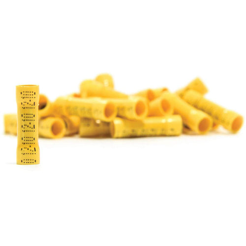 12-10 AWG Camco Vinyl Insulated Butt Connector - Pack of 25