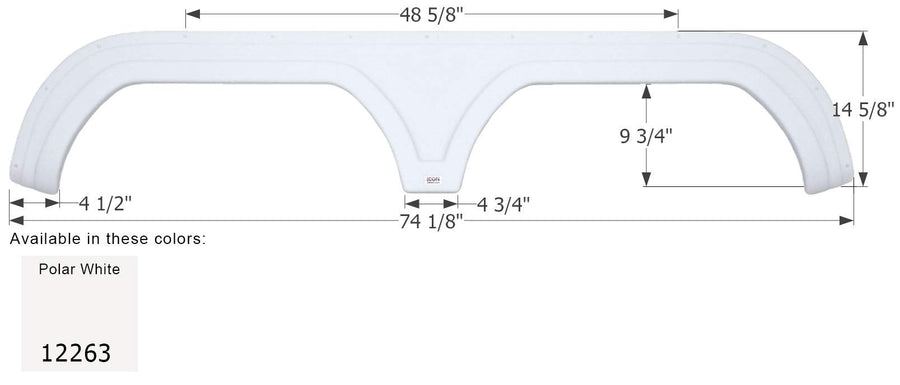 Fender Skirt ICON, Tandem, Travel Supreme, FS2263, Polar White