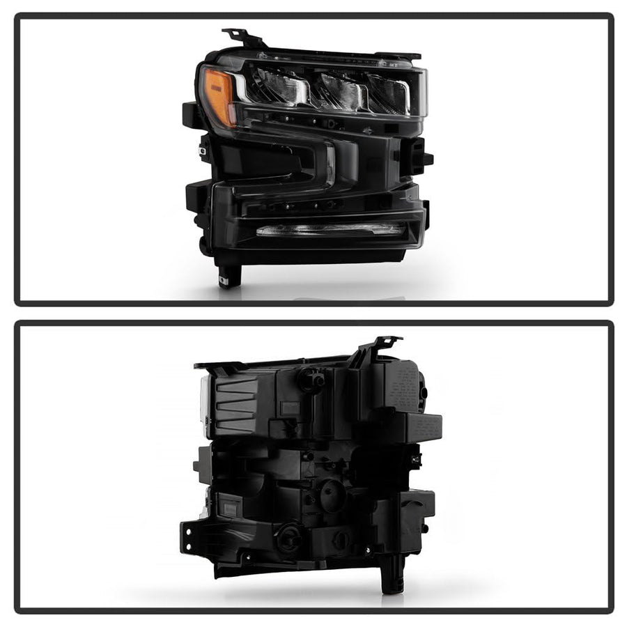 Chevy Silverado Spyder (POE) Full LED DRL and High/Low Beam w/Halogen Signal Bulb Headlight - OE Right