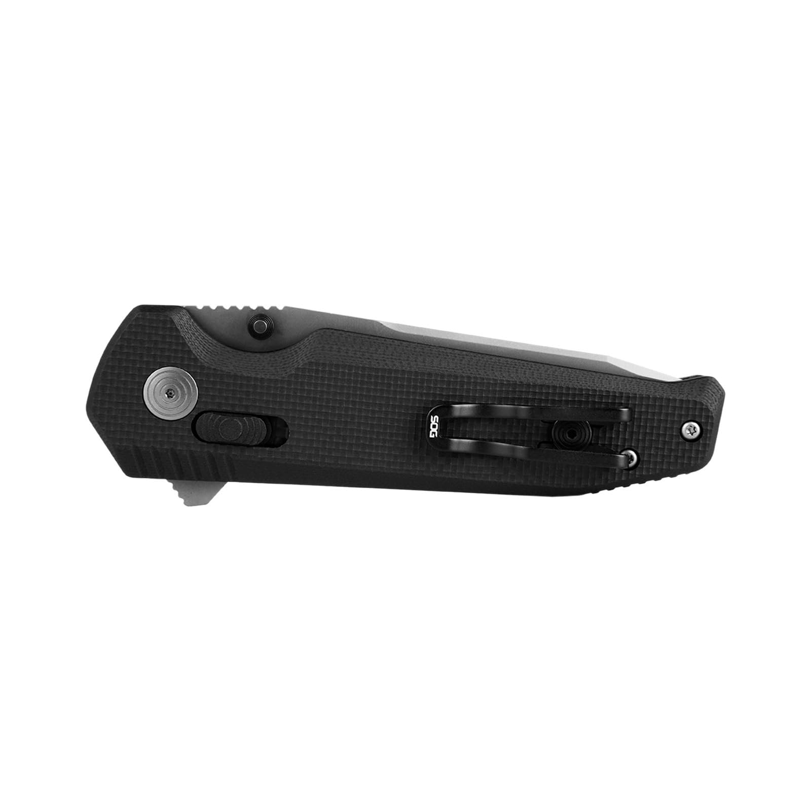 SOG XR Vision Professional Ambidextrous CTS XHP Stainless Steel Folding Knives | Single-Handed Opening | XR Lock, Black, Straight Edge