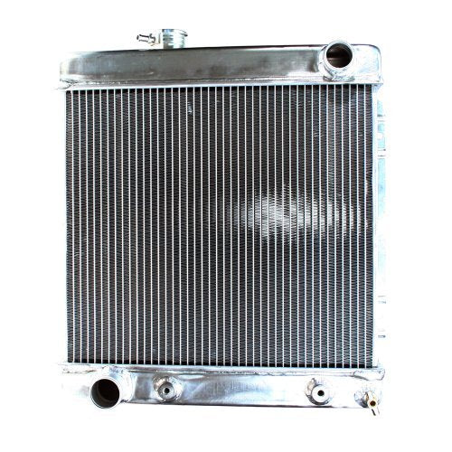 Northern Radiator 20-1/4 in W x 3-1/8 in D, 18-1/2 in H, Passenger Side Inlet, Driver Side Outlet, Aluminum, Natural, Automatic, Ford 1960-70, Each