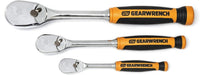 GEARWRENCH 90 Tooth Cushion Grip 3 Pc. Ratchet Set - 81207T, Multi 1/4", 3/8" & 1/2" Drive