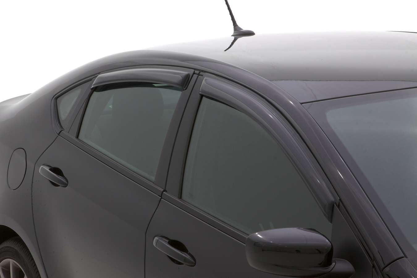 Auto Ventshade Outside Mount [AVS] Rain Guards for 2013 - 2016 Dodge Dart | Window Vent Visors, 4 pcs. - Smoke | 94529