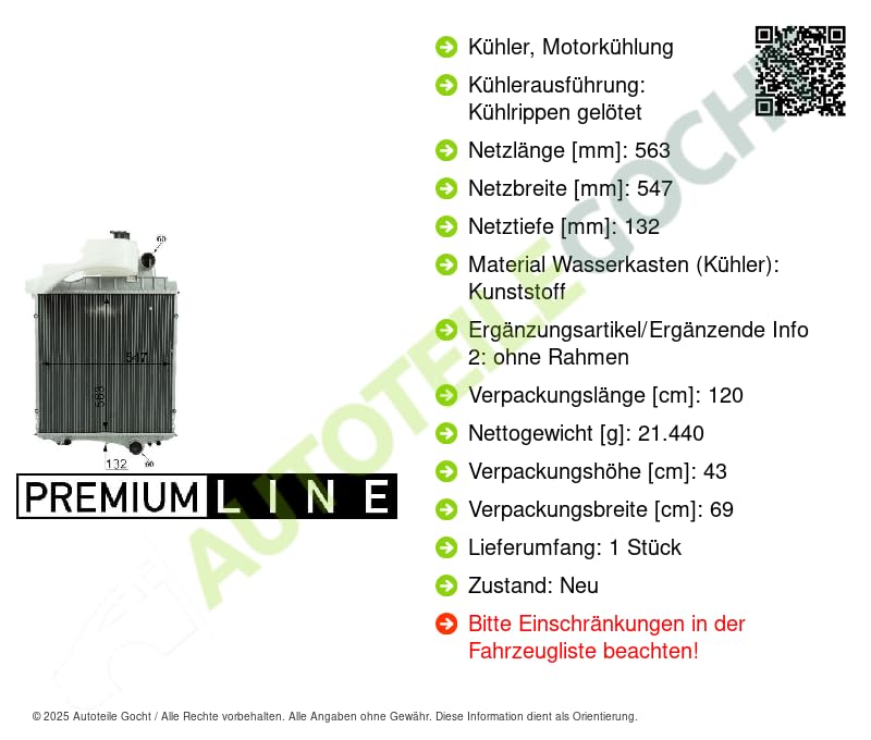 Radiator BEHR CR1730000P