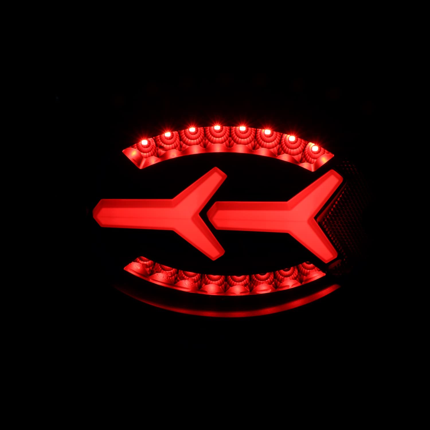 Black Tail Lights w/LED Tube Bar SPEC-D TUNING Compatible with 1997-2004 Chevy Corvette C5
