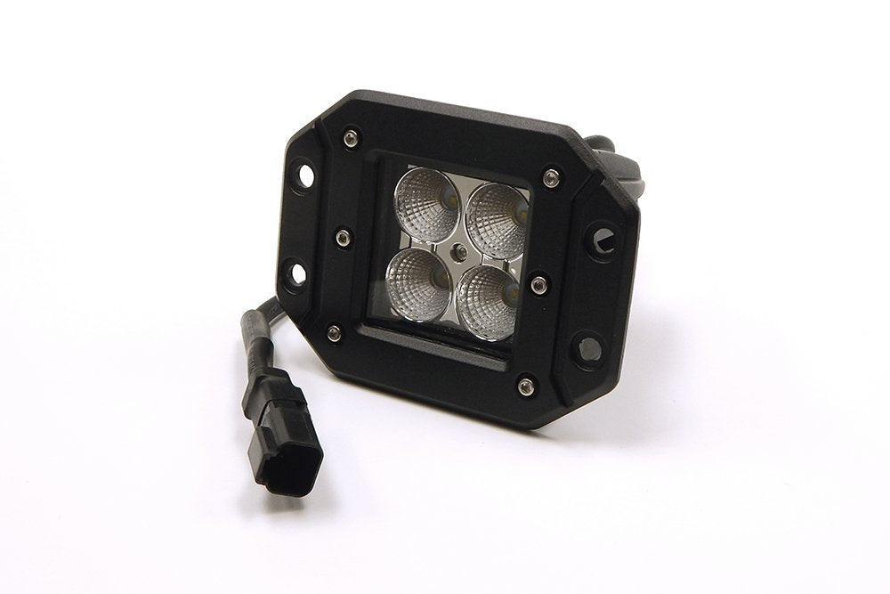 3" x 3" Southern Truck 79910 Square Flush Mount LED Light (Spot Beam DT Harness 79900/1,440 Lumens)