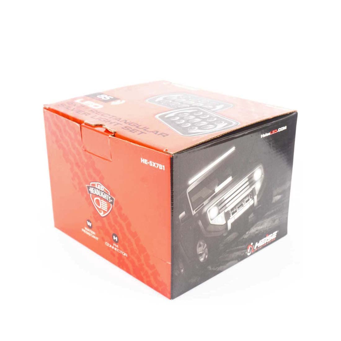 Vehicle LED Headlights Heise 5X7 Inch 17 LED - Black Front Face (HE-5X7B1)
