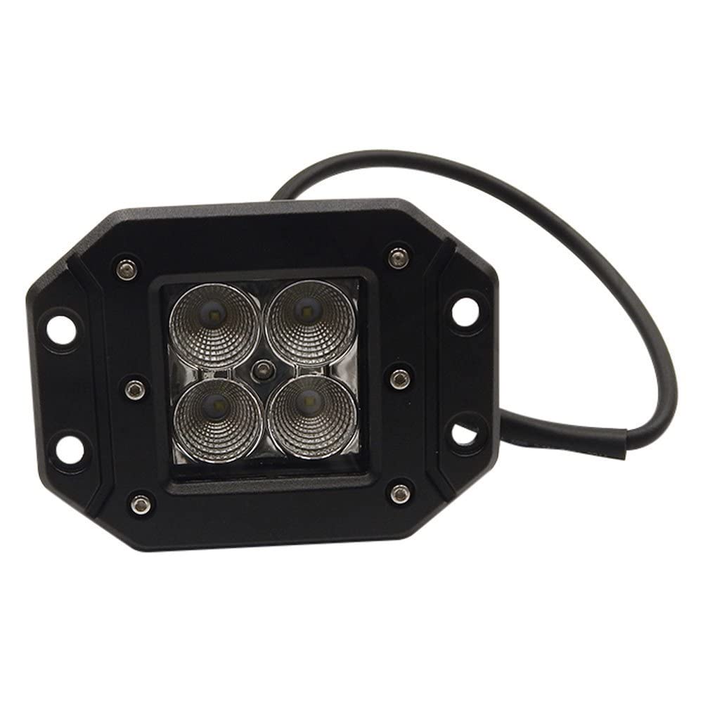 3" X 3" Southern Truck 16W Square Flush Mount Led Light Spot Beam 1,440 Lumens Each