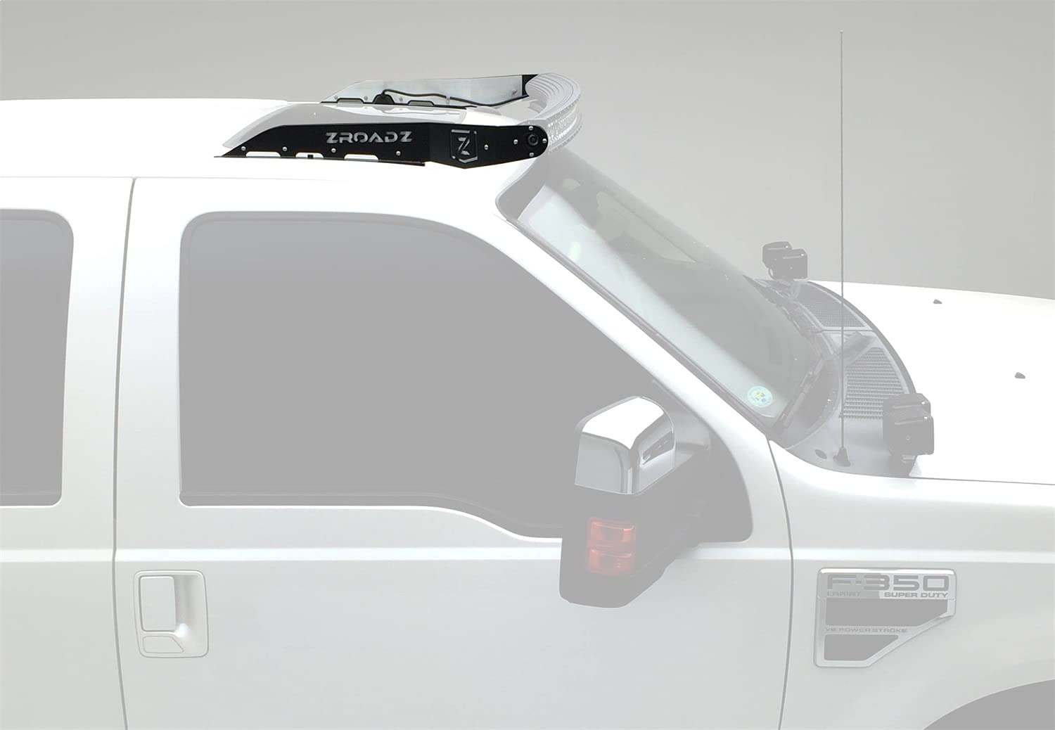 ZROADZ LED Front Roof Mounting Bracket - Compatible w/ 1999-2016 All Ford F-250, F-350, F-450, F-550 - to Mount (1) 52 Inch or Similar Style Curved Light Bar (Not Included) - PN #Z331161